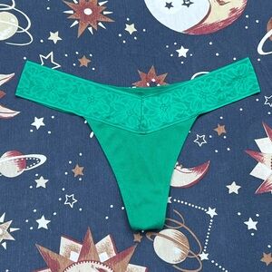 FREE WITH ANY PURCHASE!!! Auden Bright Green Lace Thong Women’s Size Medium